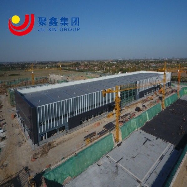 Tòa nhà kim loại cao cấp Hangar cấu trúc tiền chế với sàn thép Mezzanine Tòa nhà cấu trúc thép